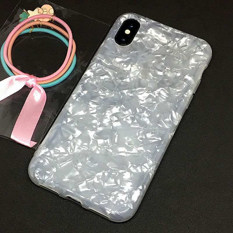 Compatible with Apple , Colorful shell pattern ice flower half pack soft shell