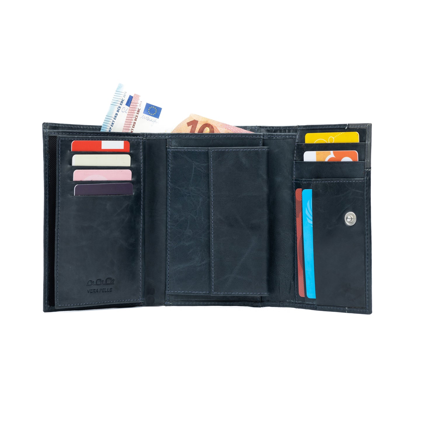 K11133AB | Women's Genuine Leather Wallet, Black