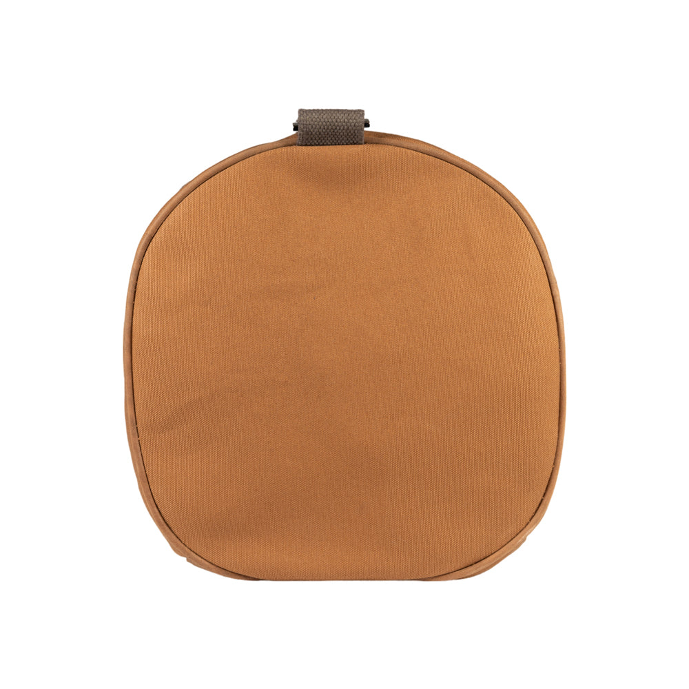 K2006UB | Travel Duffel Bag in 100% Cotton Canvas / Genuine Full-Grain Naked Leather - Tan Color, Zip Closure. Dimensions: 45 x 25 x 28 cm - Packaging: Non-woven Bag