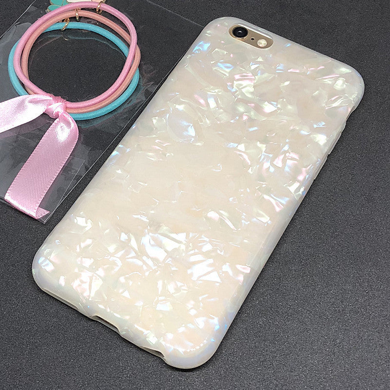 Compatible with Apple , Colorful shell pattern ice flower half pack soft shell